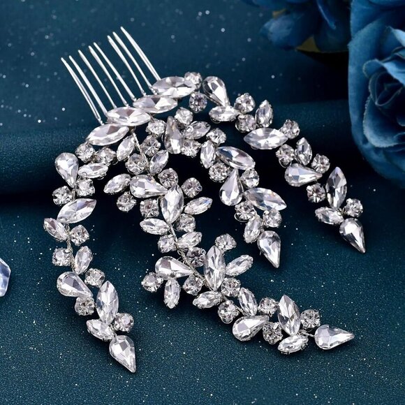 Wedding Hair Comb Rhinestone Bridal Headpiece Sparkling Elegant Accessory